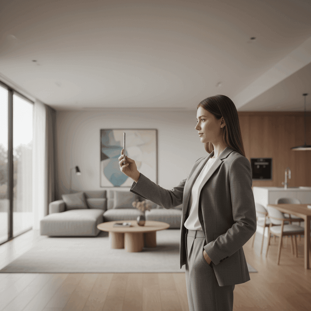 An image depicting an abstract representation of Short Form Video Real Estate Agents Strategy Playbook
