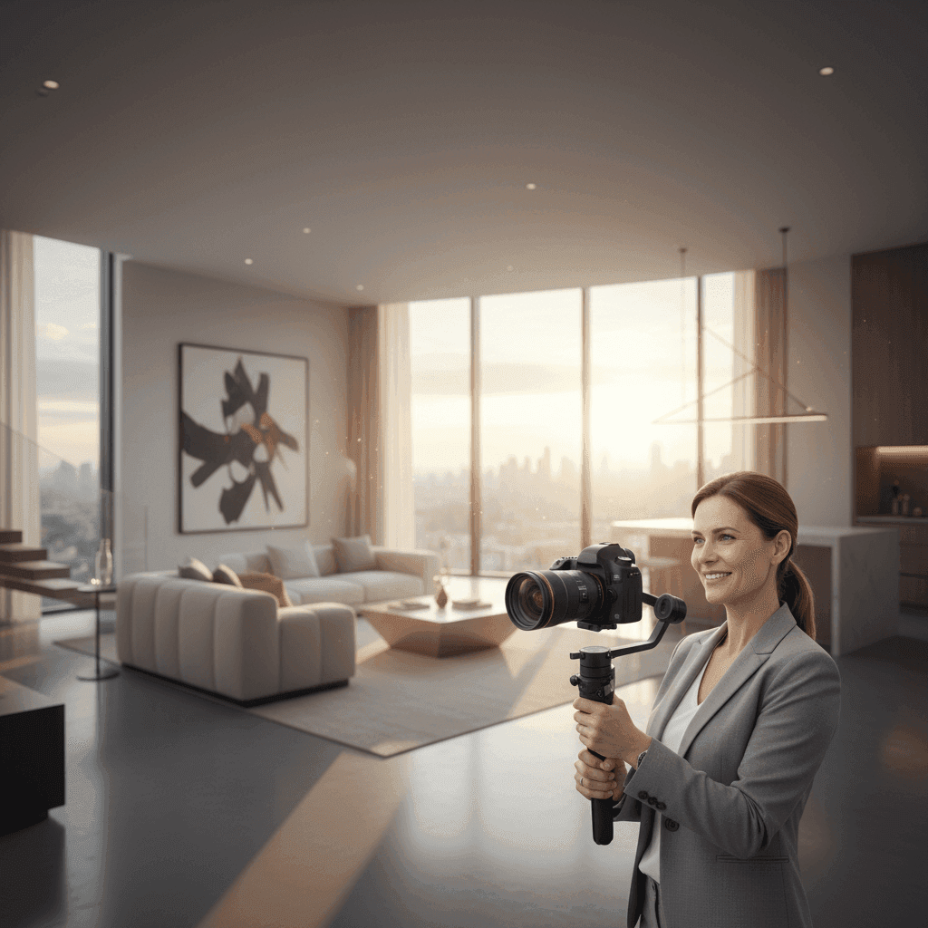 An image depicting an abstract representation of Real Estate Video Length: The Sweet Spot For Every Platform