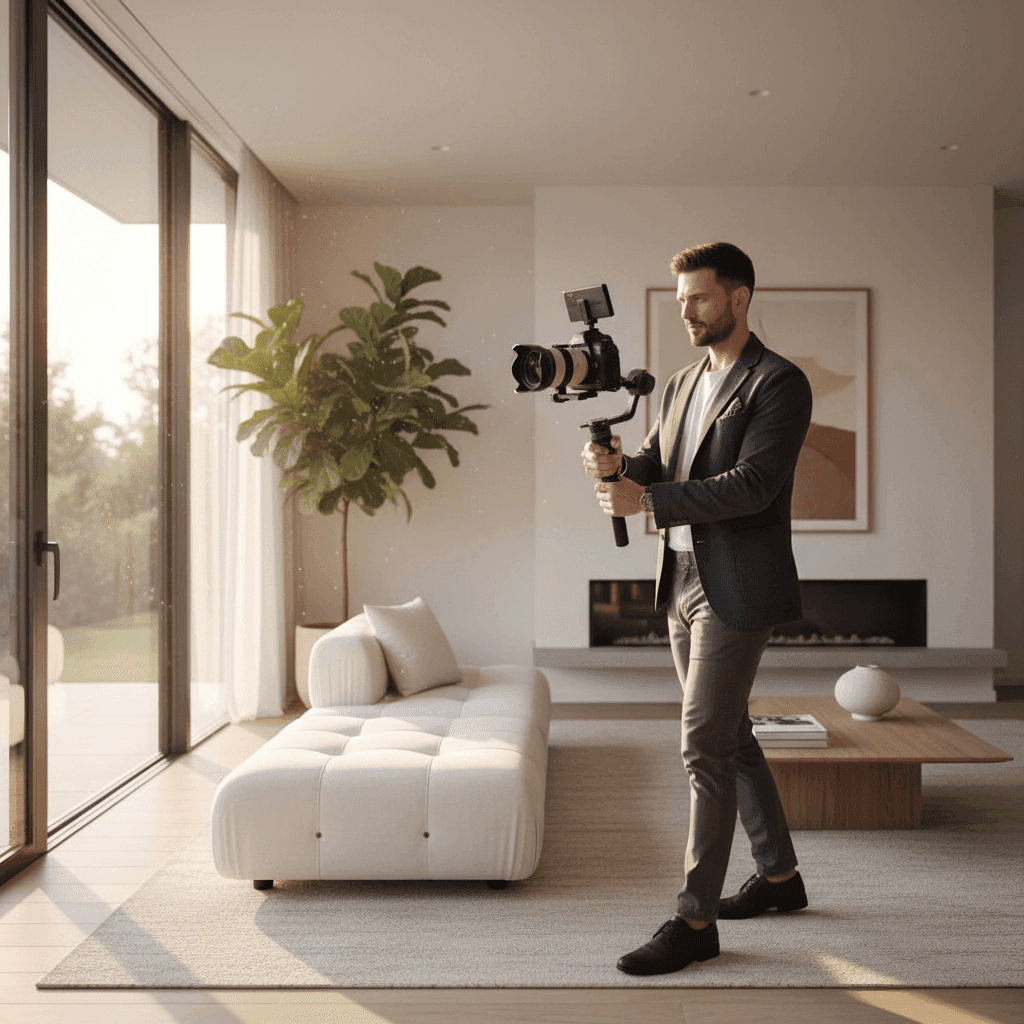 An image depicting an abstract representation of Types of Real Estate Videos With AI Ideas and Examples