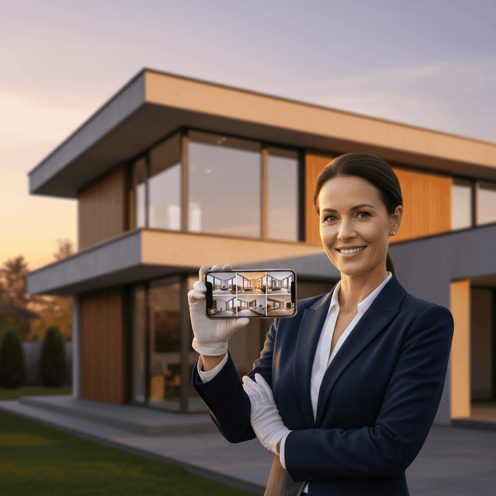 An image depicting an abstract representation of Best Property Video App: Create Listings That Convert