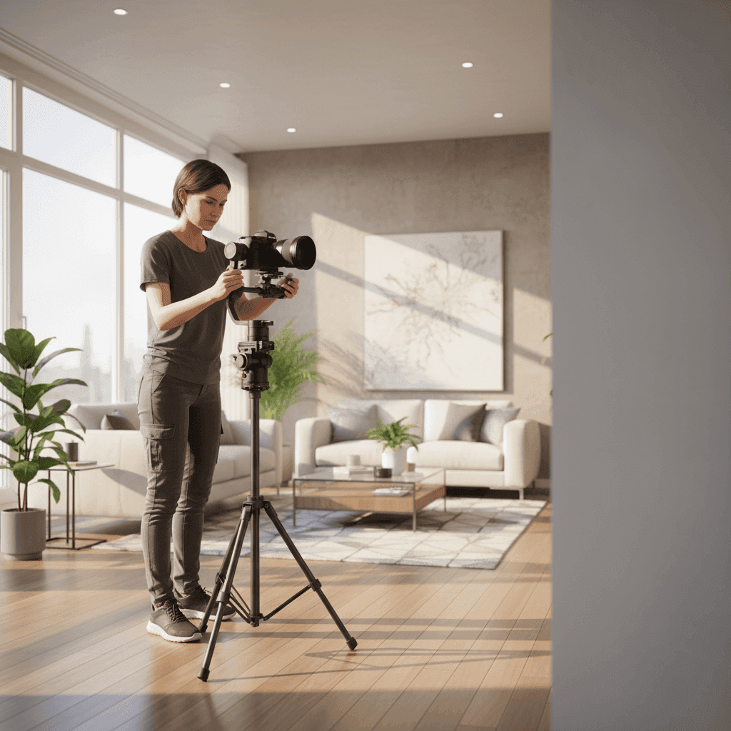 An image depicting an abstract representation of Real Estate Video Cost Comparison: AI vs Videographer