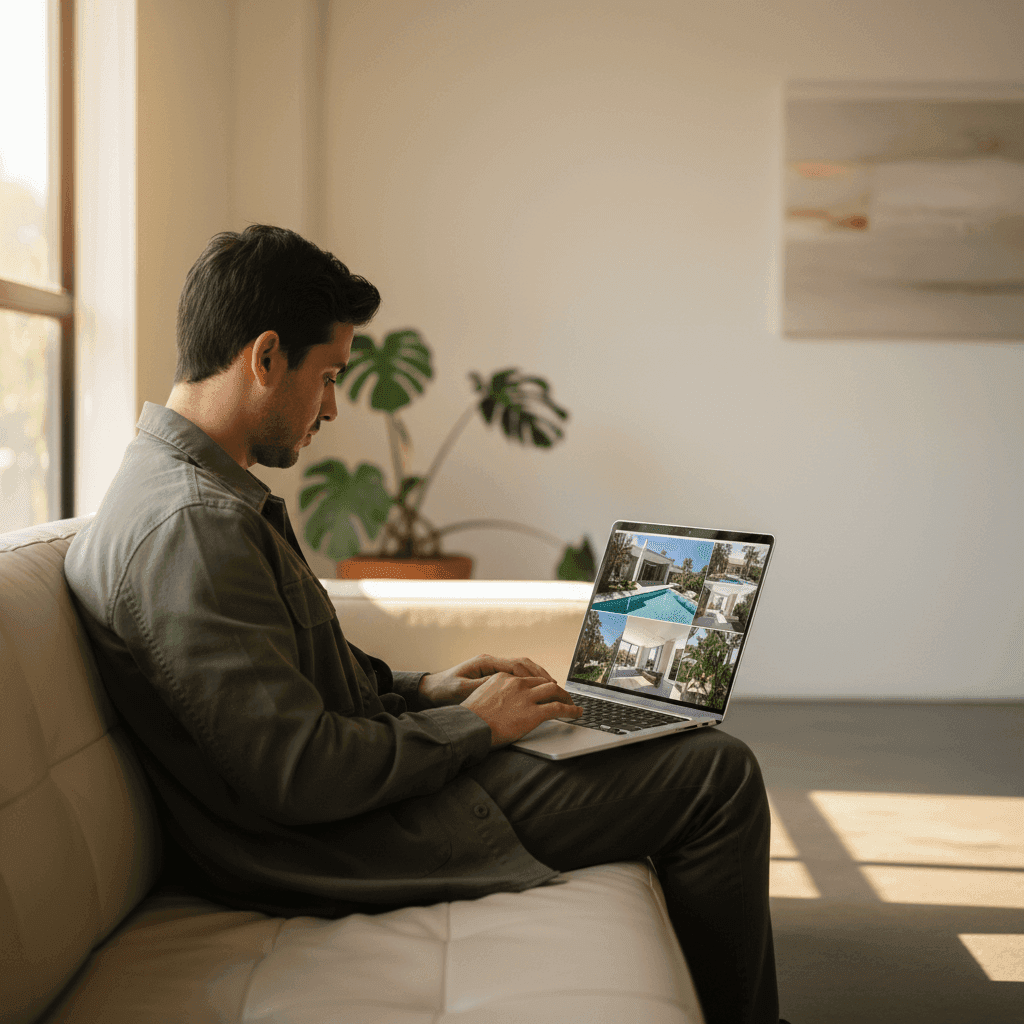 An image depicting an abstract representation of AI Video Add On Real Estate Photography Upsell Guide