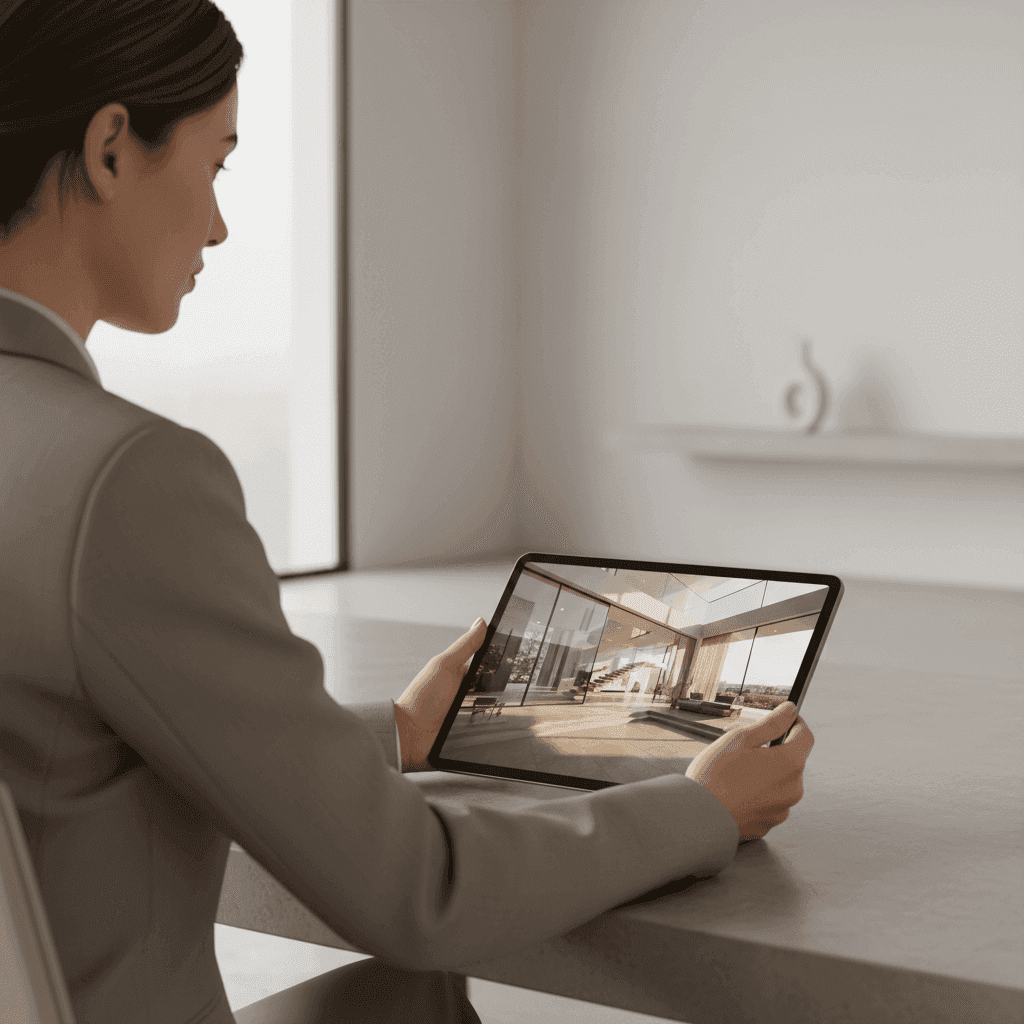 An image depicting an abstract representation of Real Estate Video Captions That Convert: Templates and Tips
