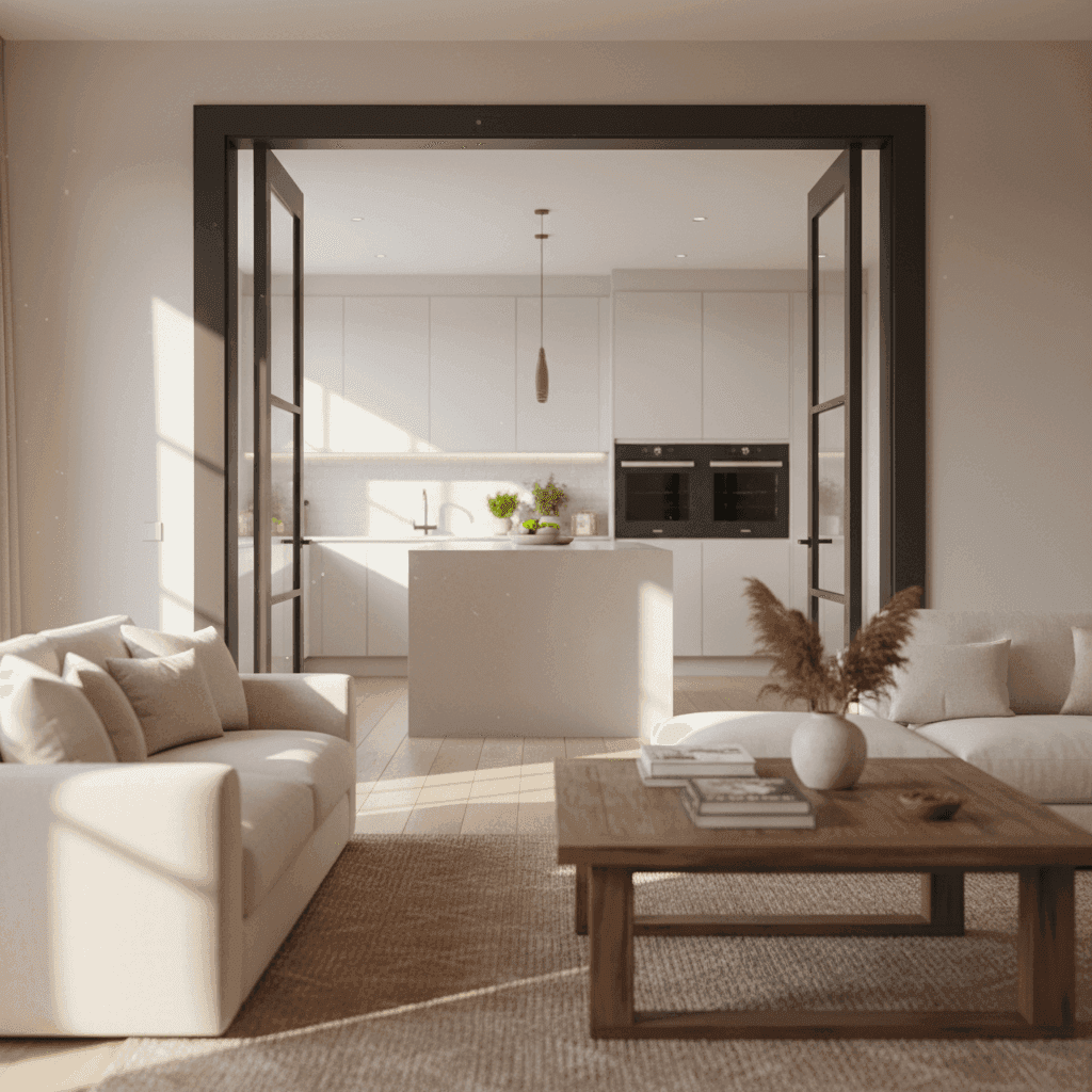 An image depicting an abstract representation of Real Estate Reel Transitions: Smooth Edits That Sell