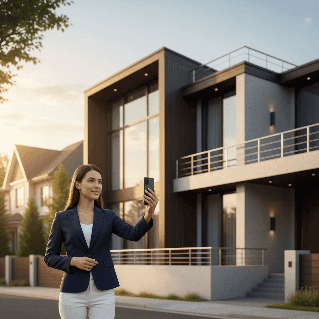 An image depicting an abstract representation of TikTok for Real Estate Agents: Strategy and Video Ideas