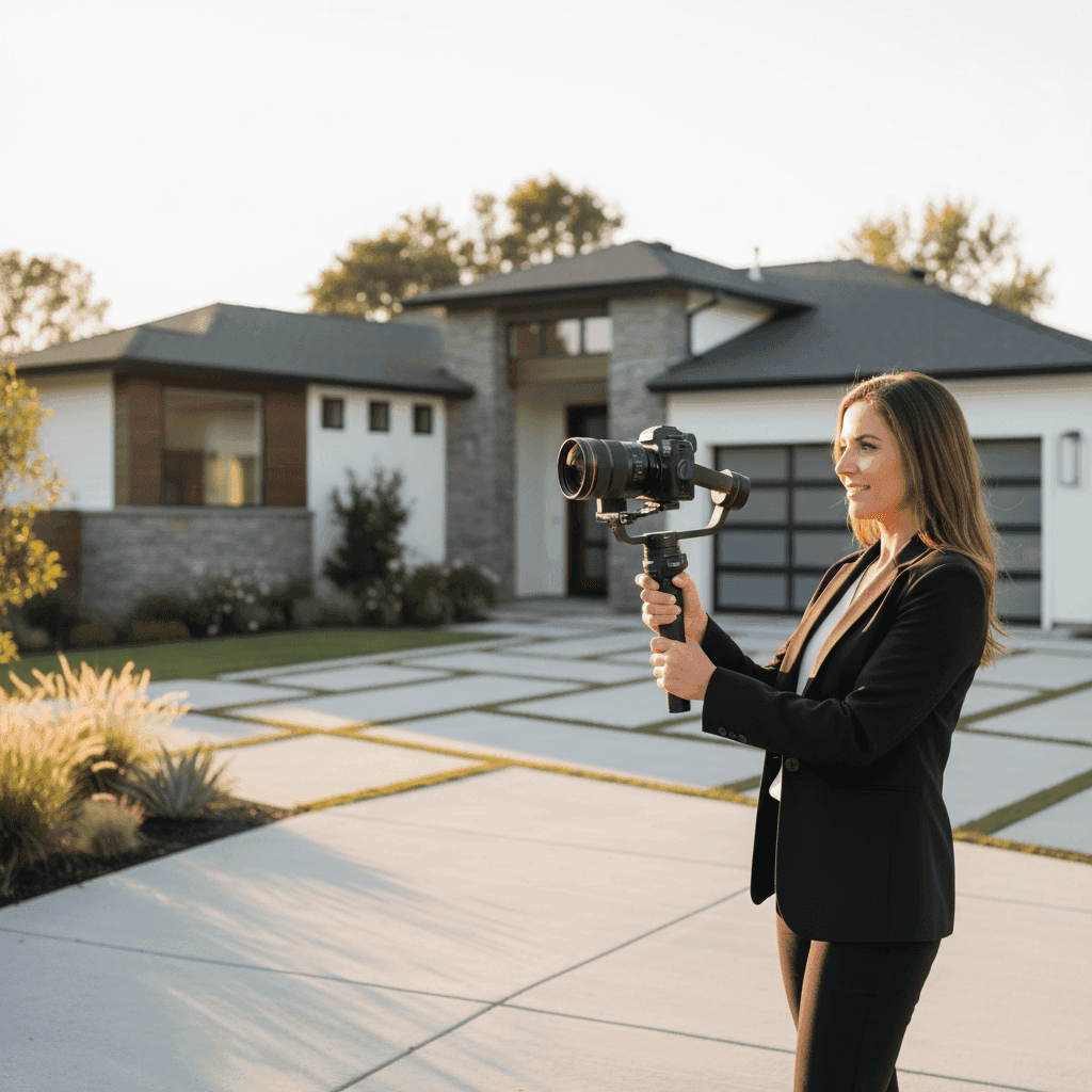 An image depicting an abstract representation of Where to Post Real Estate Videos for Maximum Reach
