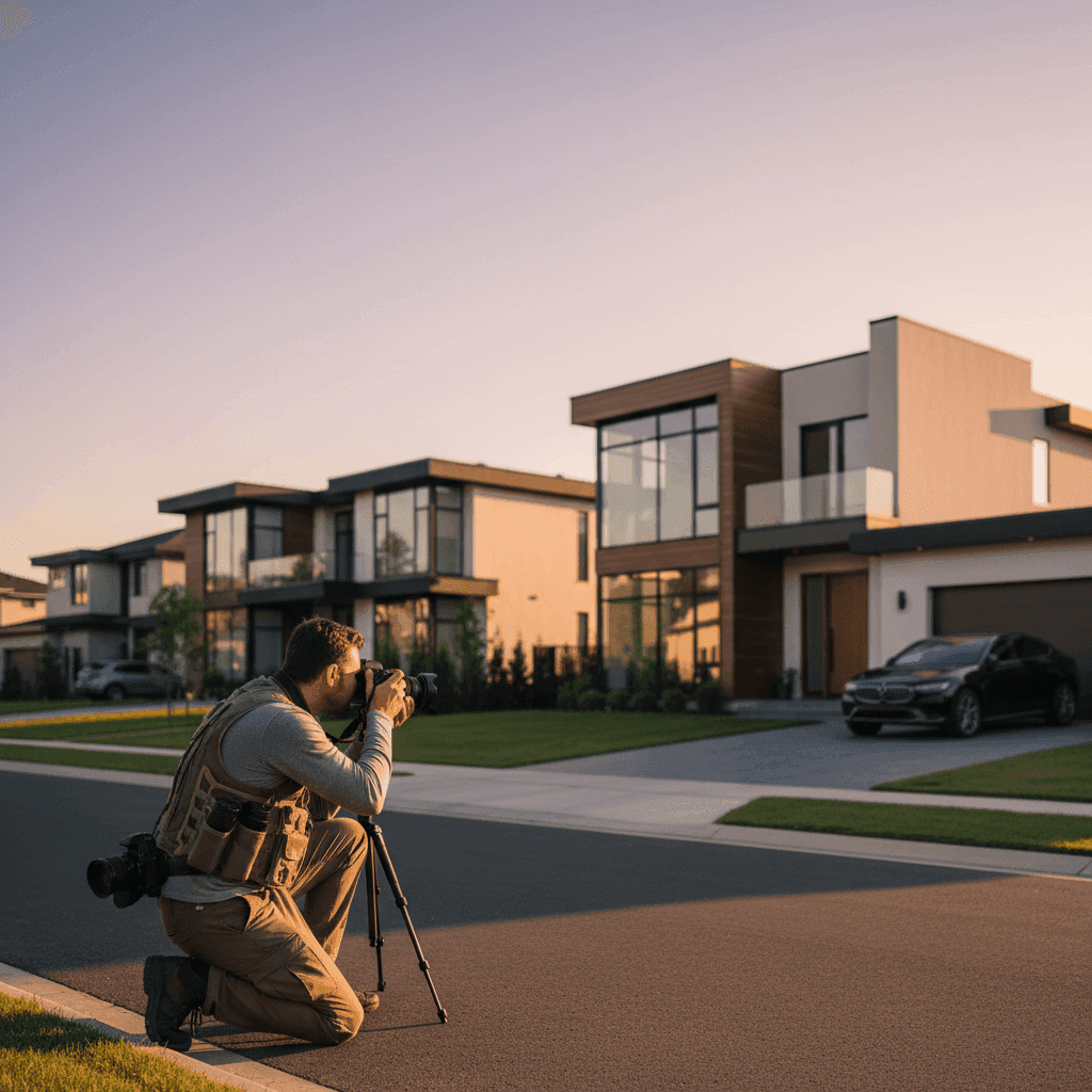 An image depicting an abstract representation of Recurring Revenue Real Estate Photography Playbook