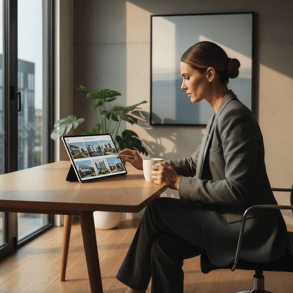 An image depicting an abstract representation of Best CRM for Real Estate Agents: Top Picks Compared
