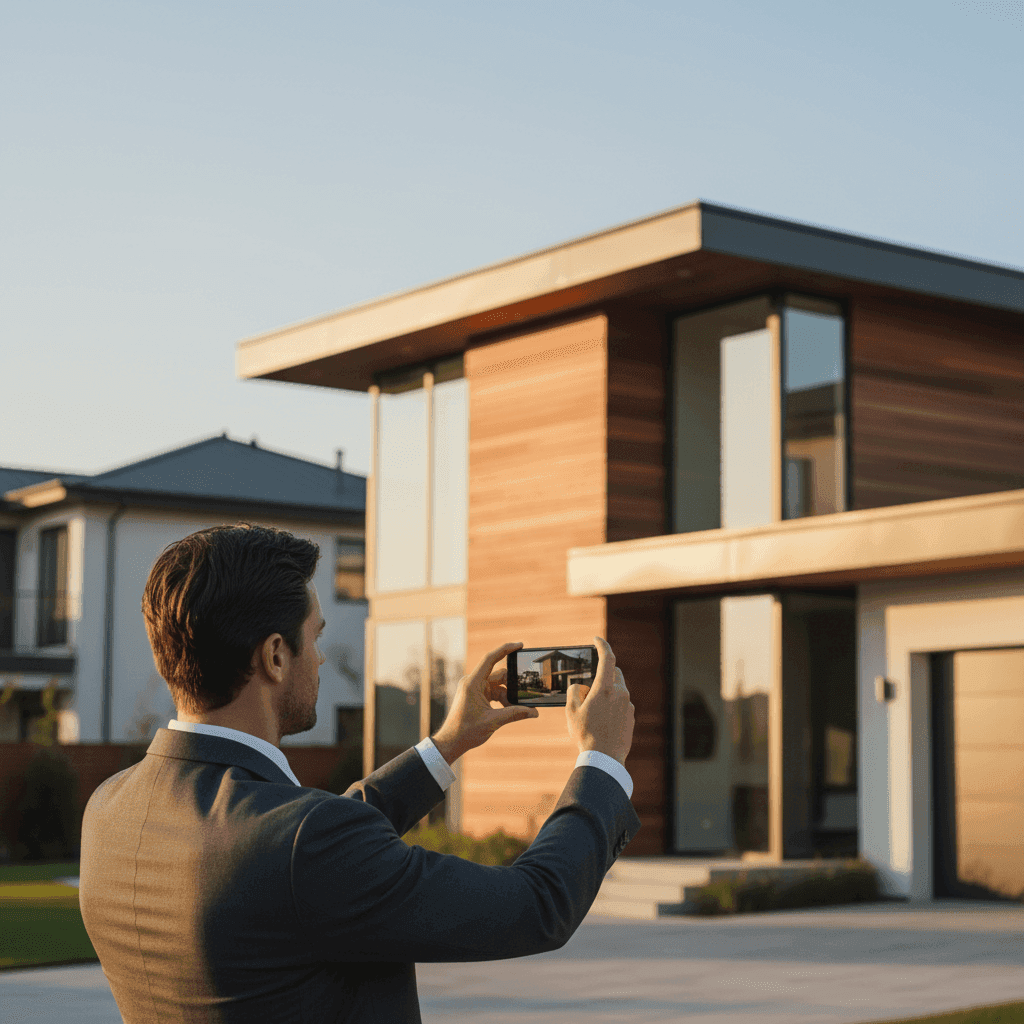An image depicting an abstract representation of Short Form Video for Real Estate Agents Strategy Guide
