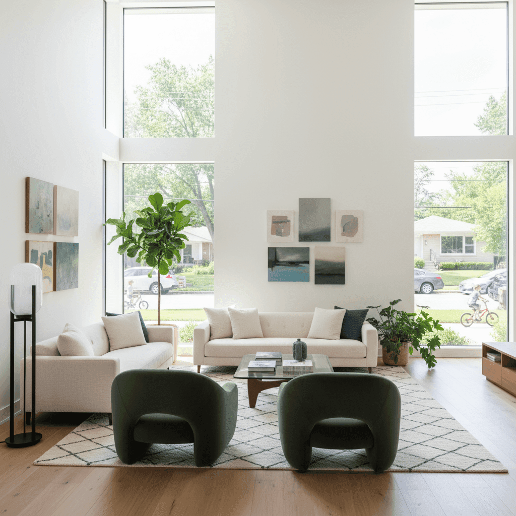 An image depicting an abstract representation of AI Real Estate Video Generator: Create Listing Videos Fast