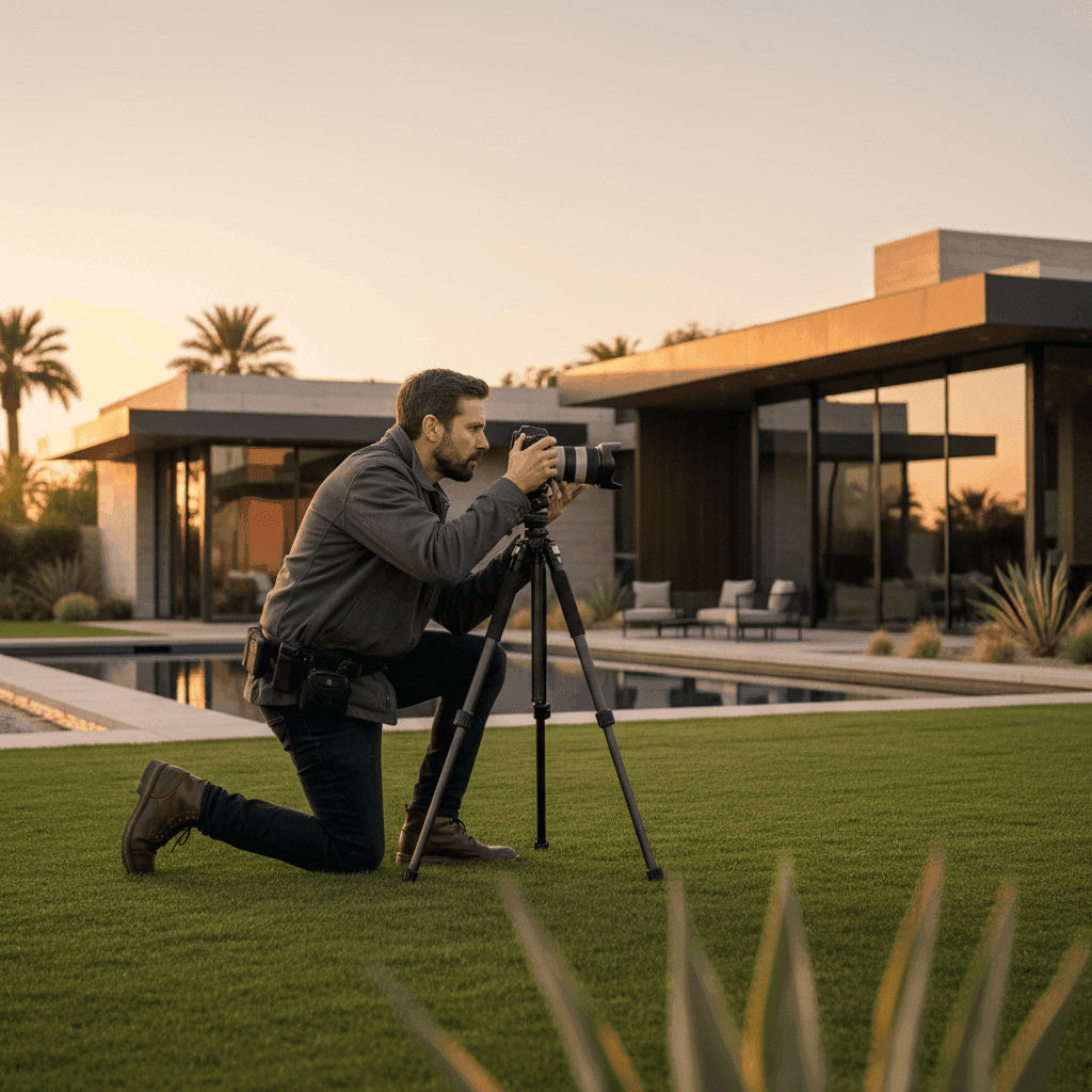 An image depicting an abstract representation of Real Estate Photography Pricing Guide for Profitable Rates