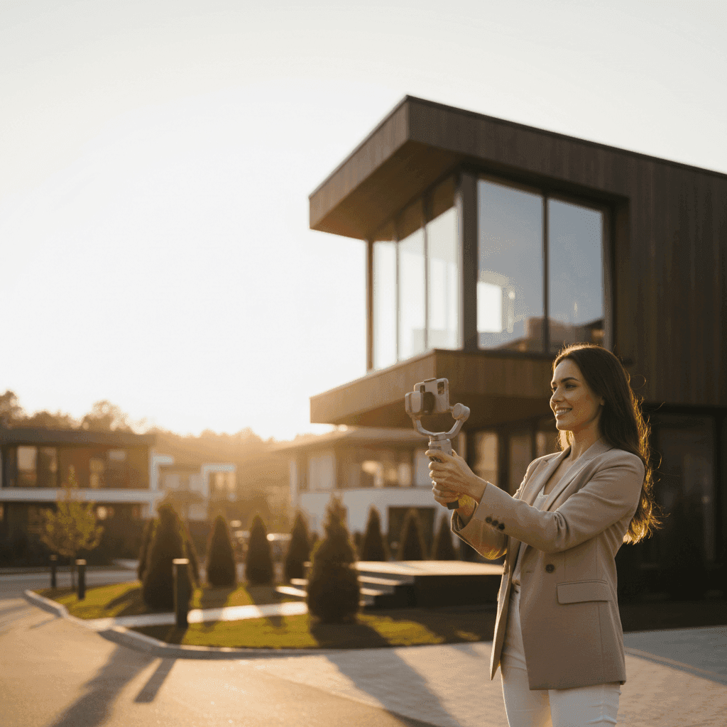 An image depicting an abstract representation of Google Business Profile Video Realtor Guide To Local SEO