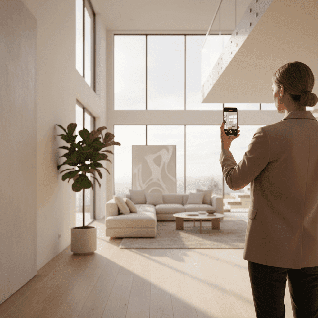 An image depicting an abstract representation of Best Property Video App: Create Real Estate Clips Fast