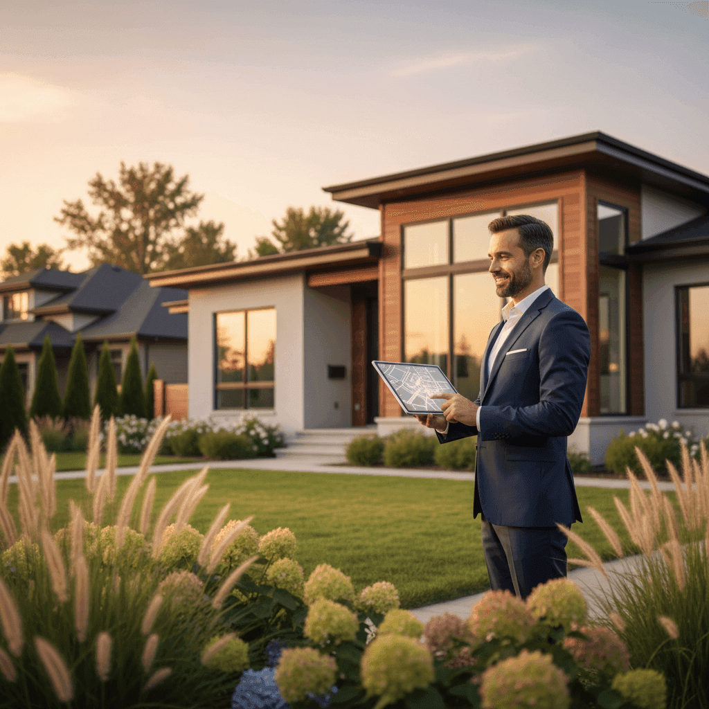 An image depicting an abstract representation of Real Estate Keyword Research That Attracts Ready Buyers