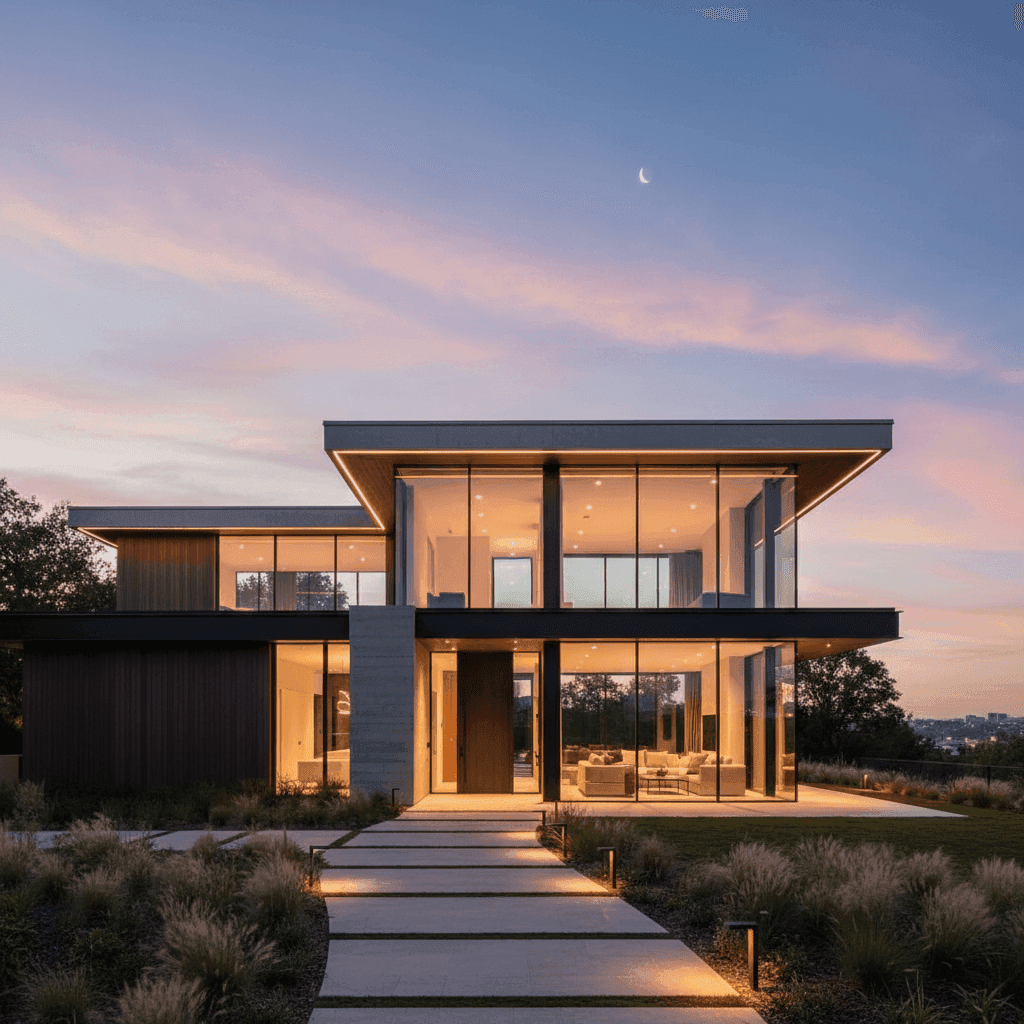 An image depicting an abstract representation of Twilight Photography Real Estate Tips to Make Listings Pop